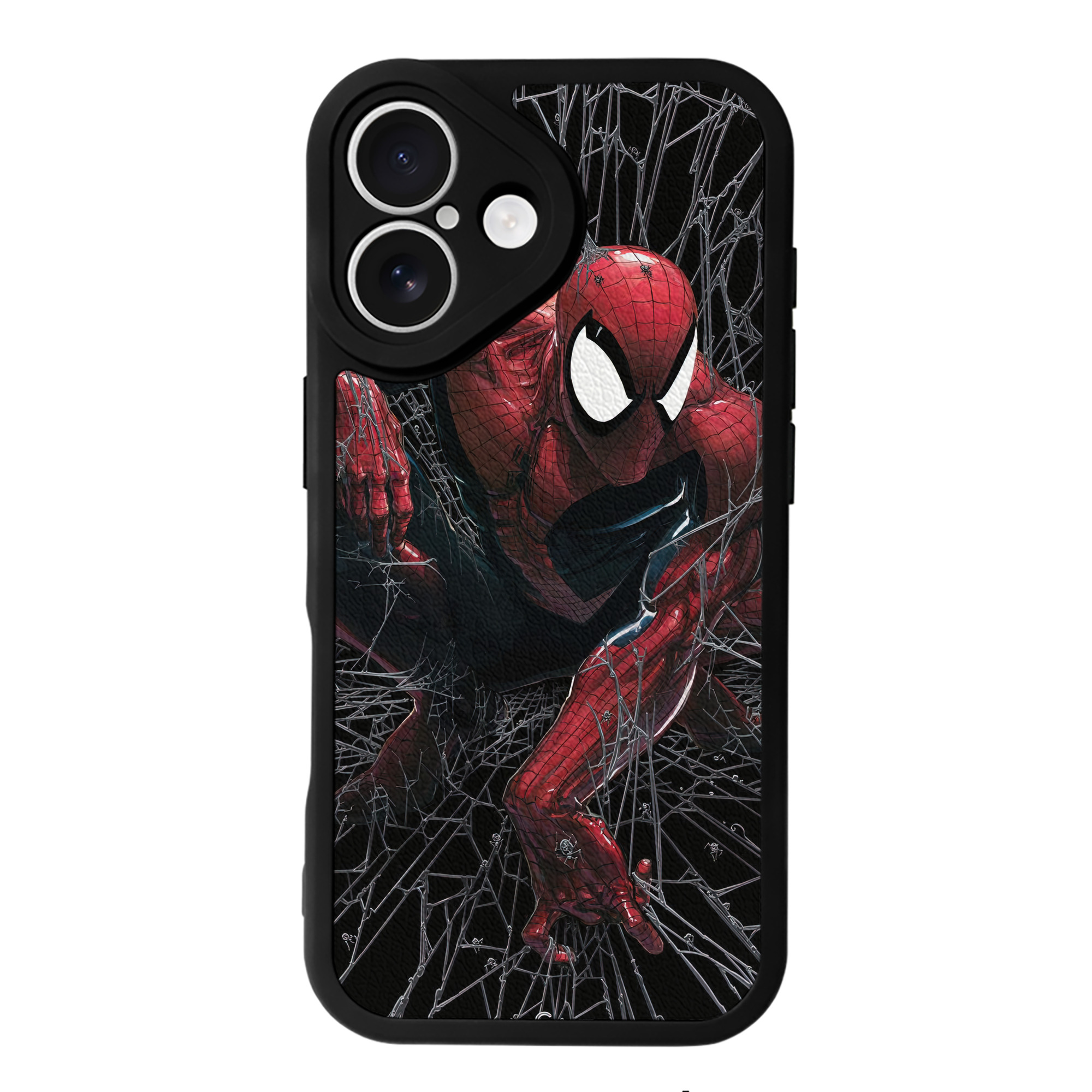 Spider Man スパイダーマン 【iPhone 16シリーズ対応】シリコンスマホケース（レザー調） 材質：シリコン